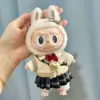 17cm labubu clothes pendant Labubu doll clothes keychain Labubu doll for JK skirt set cute 6