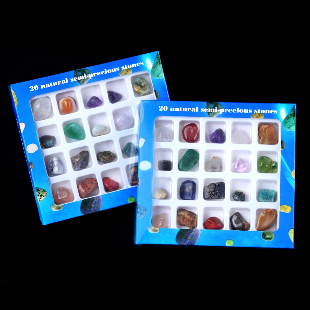 20-Piece Square Chakra Crystal Set 4