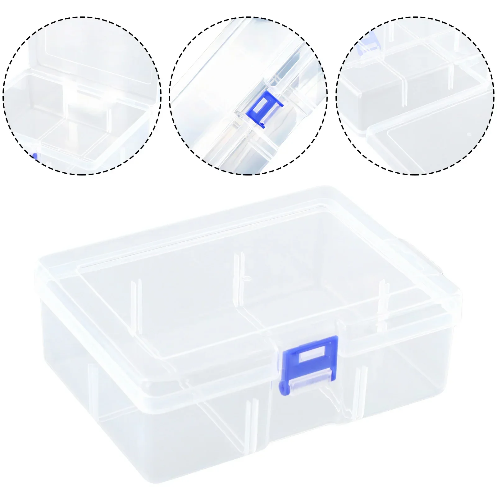 Storage Cases Container Clear Plastic Box Rectangular Box Screwdrivers Bits Tools Bleads Dustproof Waterproof Packing