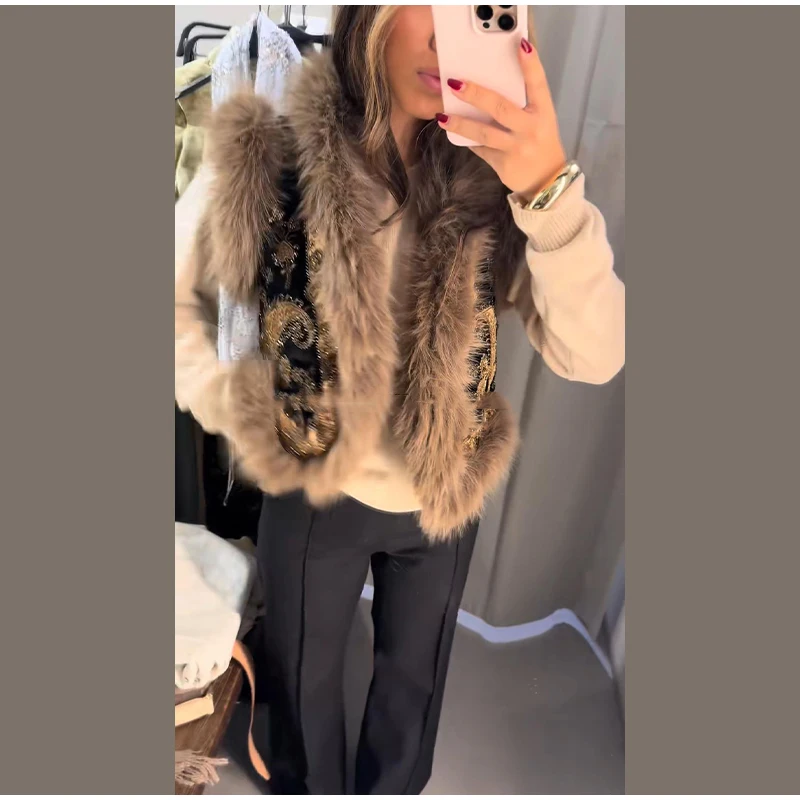 Glänzende Pailletten-Kapuzenjacke für Damen, Trend-Reißverschluss, Parkas, Puffer-Daunen-Baumwollmäntel, Design-Mantel, 2026, weiblich, Vintage, winddicht, Schneekleidung – Detail 15