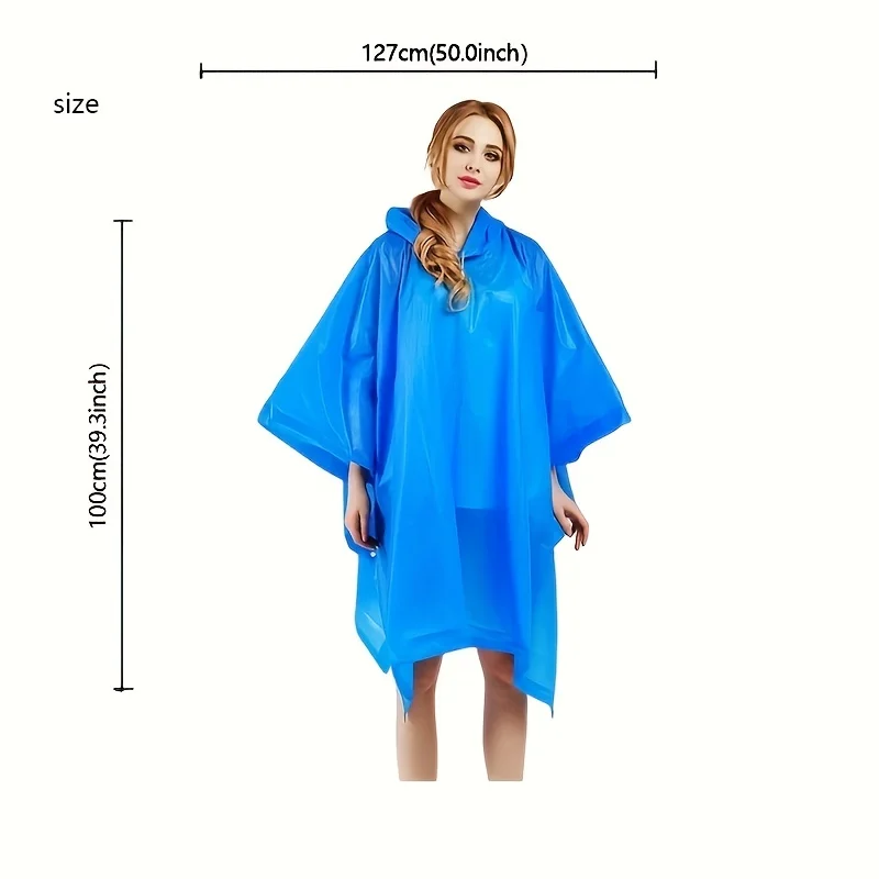 Rain Ponchos For Adults Pouch For Hiking Unisex Raincoat Camping Rain Ponchos With Hood Men Women Raincoat Jacket rain poncho