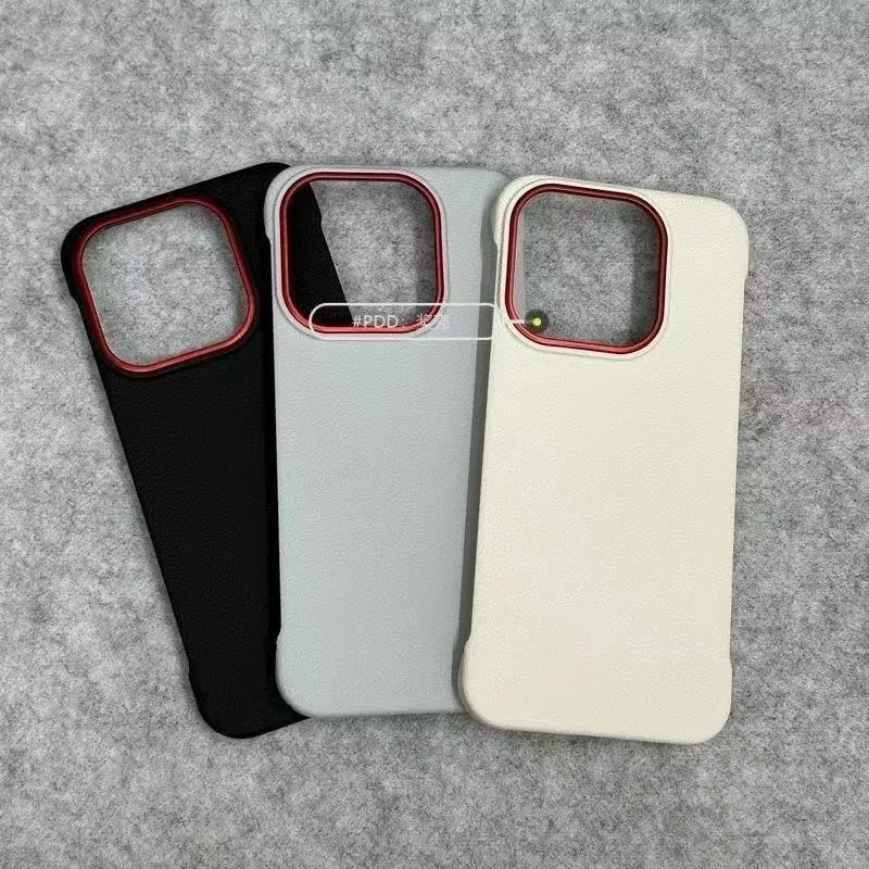 Luxurious Slim PU Leather Silicone Phone Case - Elegant Thin Protective Back Cover