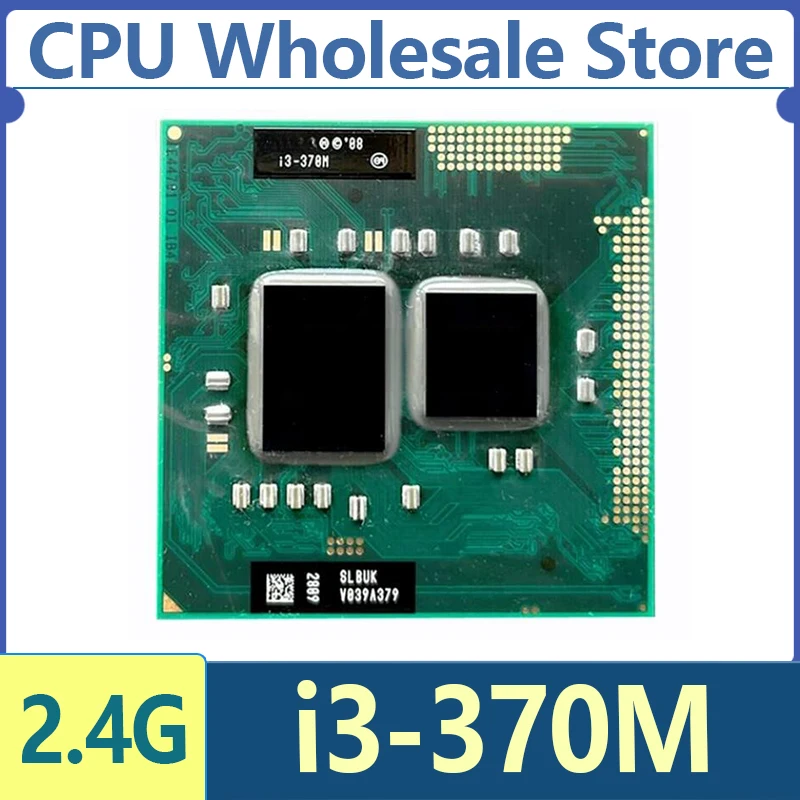 Procador de CPU i3 370M i3 370M SLBUK 2,4 GHz, doble núcleo, Quad Thread, 3W, 35W, Socket G1