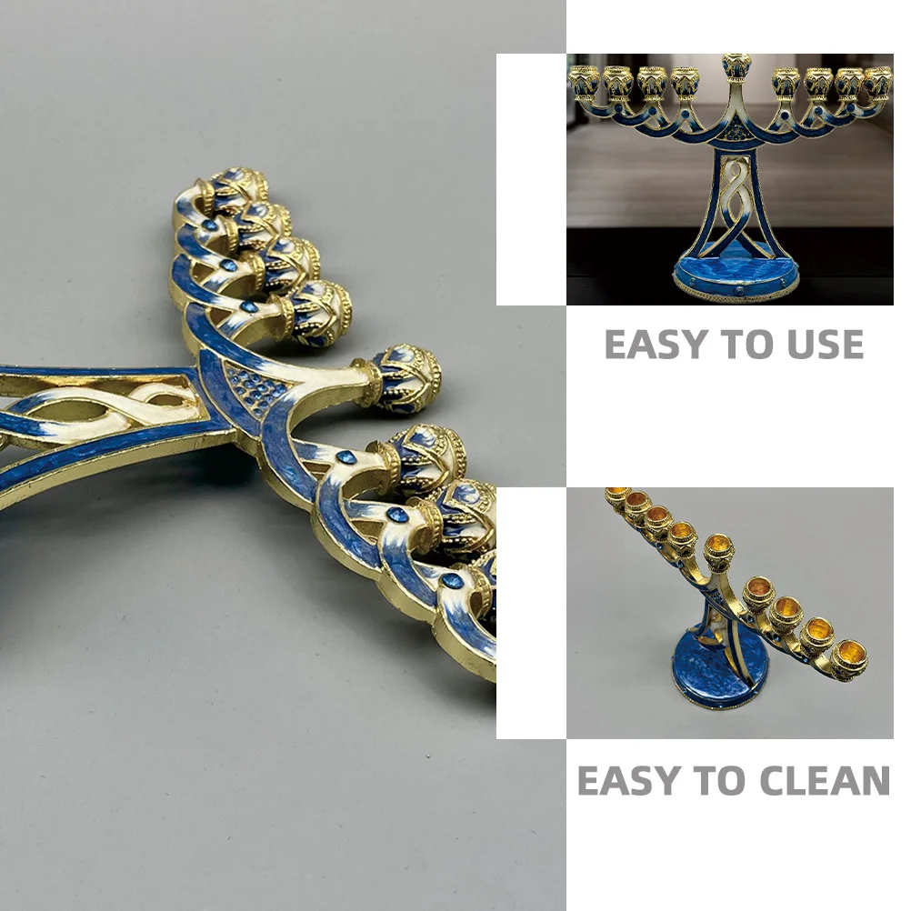 Elegant Metal Hanukkah Menorah 5