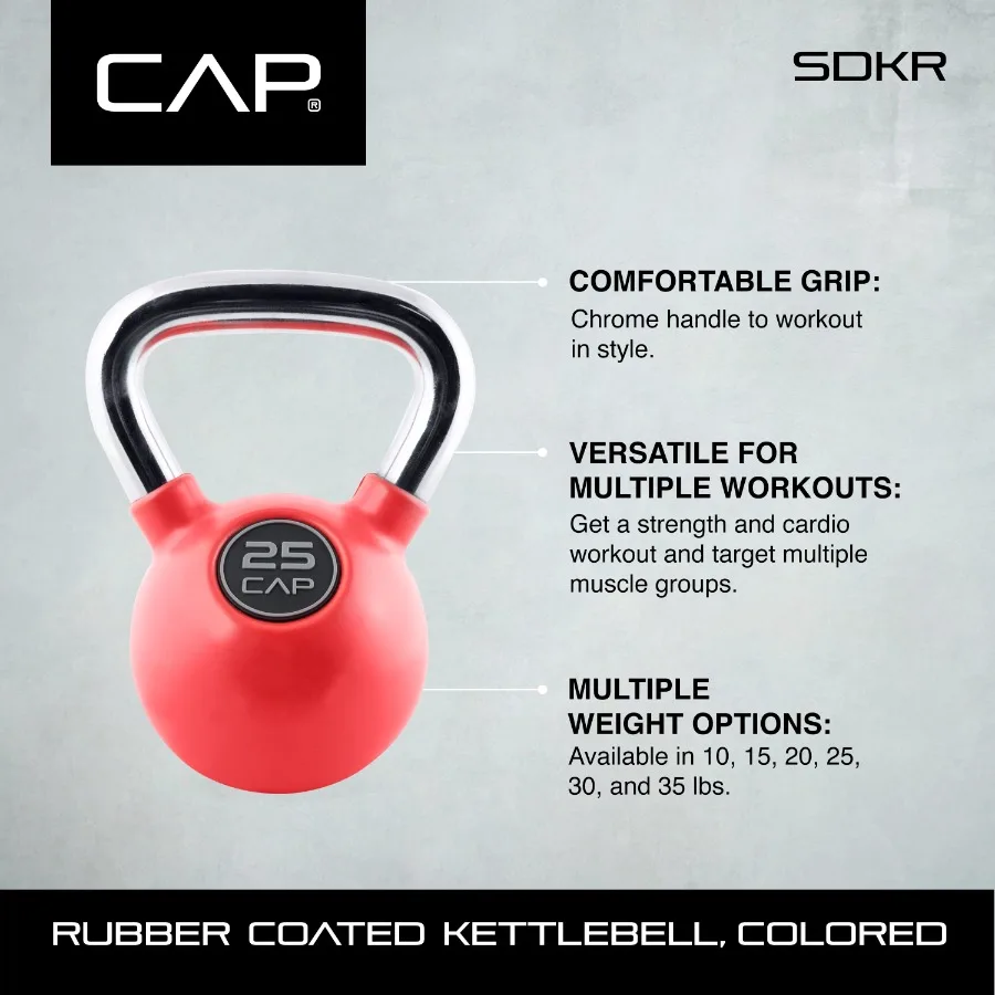 10lb Rubber Kettlebell 6