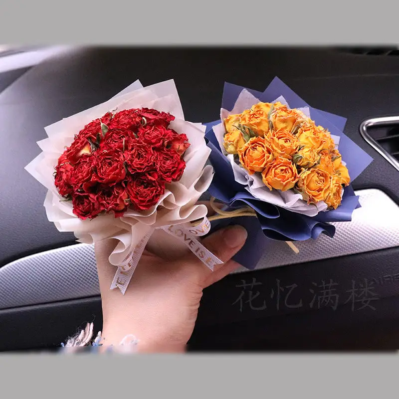 Mini Rose Bouquet Car dried-flower air Outlet Aromatherapy Creative Flowers  Mini Bouquet Car Perfume Air Freshener Ornament - AliExpress