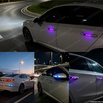 Luce LED Antiurto per Portiera Auto, Alimentata a Energia Solare, Lampeggiante Colorata, Proteggi la Tua Auto e Migliora la Visibilità Notturna