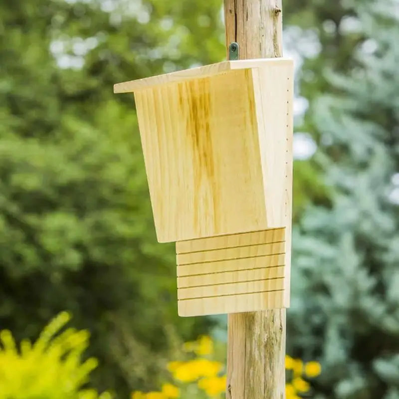Large Outdoor Bat Houses Large Heavy Bat Box Weatherproof Screwed Untreated House Shelter for Garden Window Home Decoration