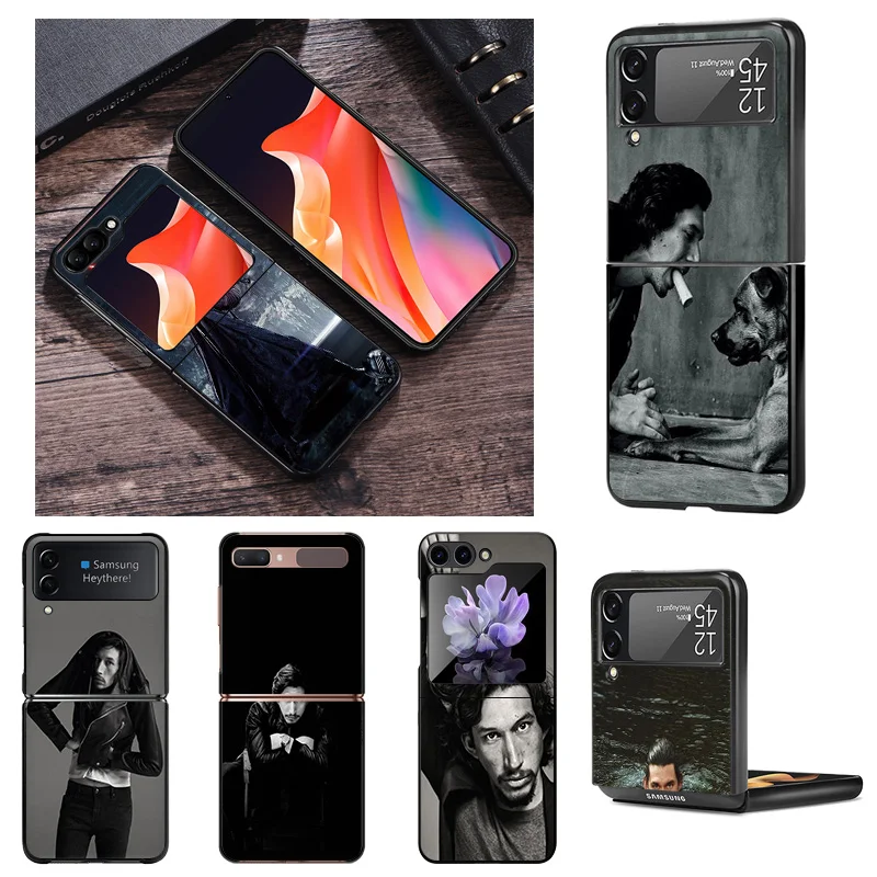 Custodie Per Telefoni Nere In Silicone Duro Per Samsung Zflip5 5G Flip4 Flip3 Adam Driver Galaxy Z Flip 3 4 5 Cover