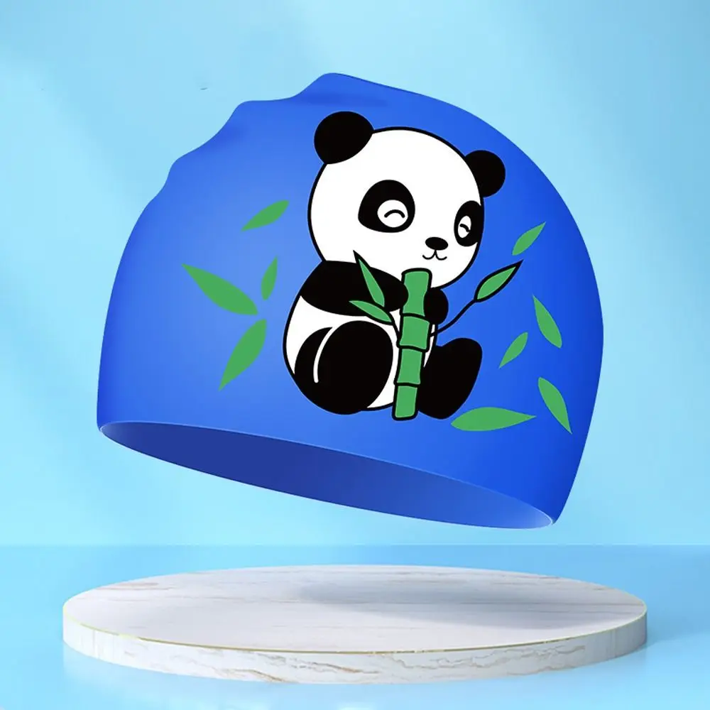 Lightweight Waterproof Children Swimming Cap Silicone Cartoon Kid Swimming Hat Protect Ears Animal Bathing Hats Cap Swiming Pool 5