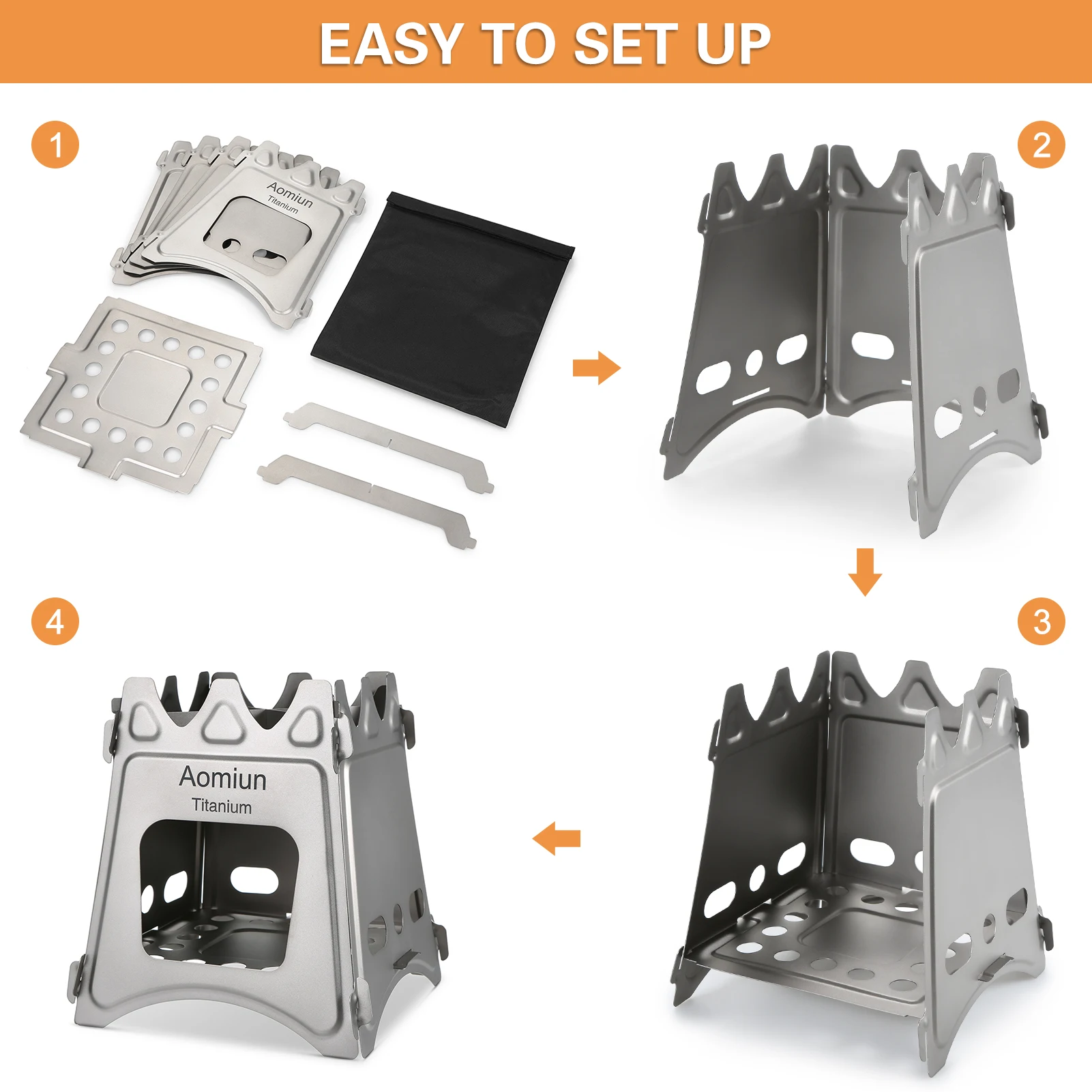 Titanium Wood Stove Portable Ultralight 