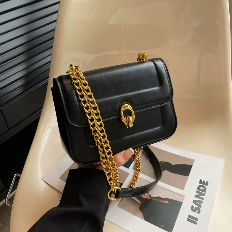 Fashion Chains Small Flap Shoulder Crossbody Bag for Women Leather Underarm  HandBag Female Designer Tote Bags - AliExpress