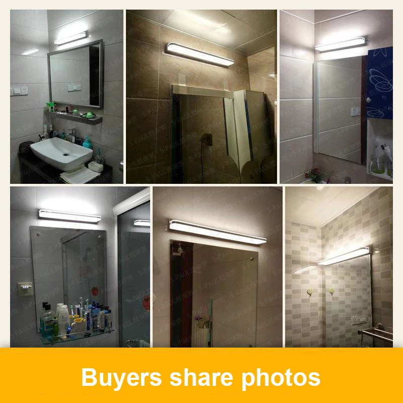 Wall Light Mirror Bathroom Modern 42CM 52CM 9W 12W Toilet Mounted Sconces Indoor Bedroom