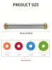 Adjustable Rolling Pin with 4 Thickness Rings, Stainless Steel Dough Roller Pizza Roller Handle Pressing Design with Measuring 3