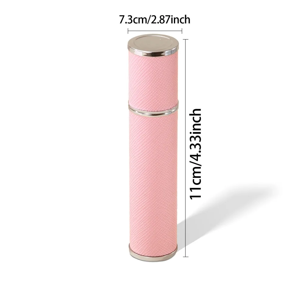 10ml Mini Perfume Bottle Refillable Essential Oil Alcohol Spray Rotating Bottle Spray Atomizer Bottle PU Leather