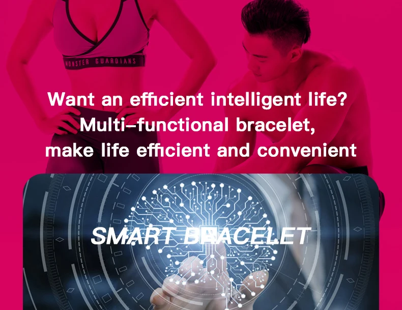 116Plus Smart Bracelet 1.44  Inch Screen Sport Bracelet Pedometer Bluetooth Reminder and Heart Rate Blood Pressure for Fitness