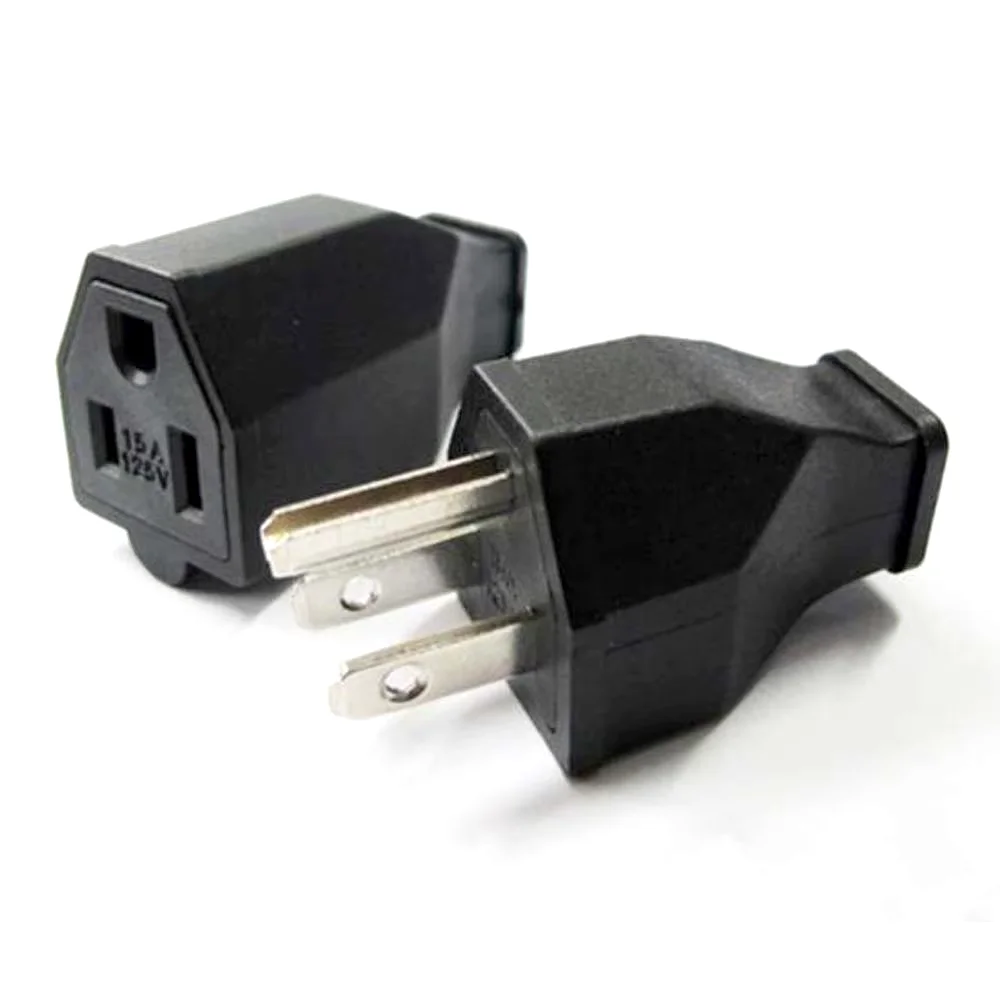 Heavy-Duty Black Industrial Power Adapter Plug with Removable Wiring