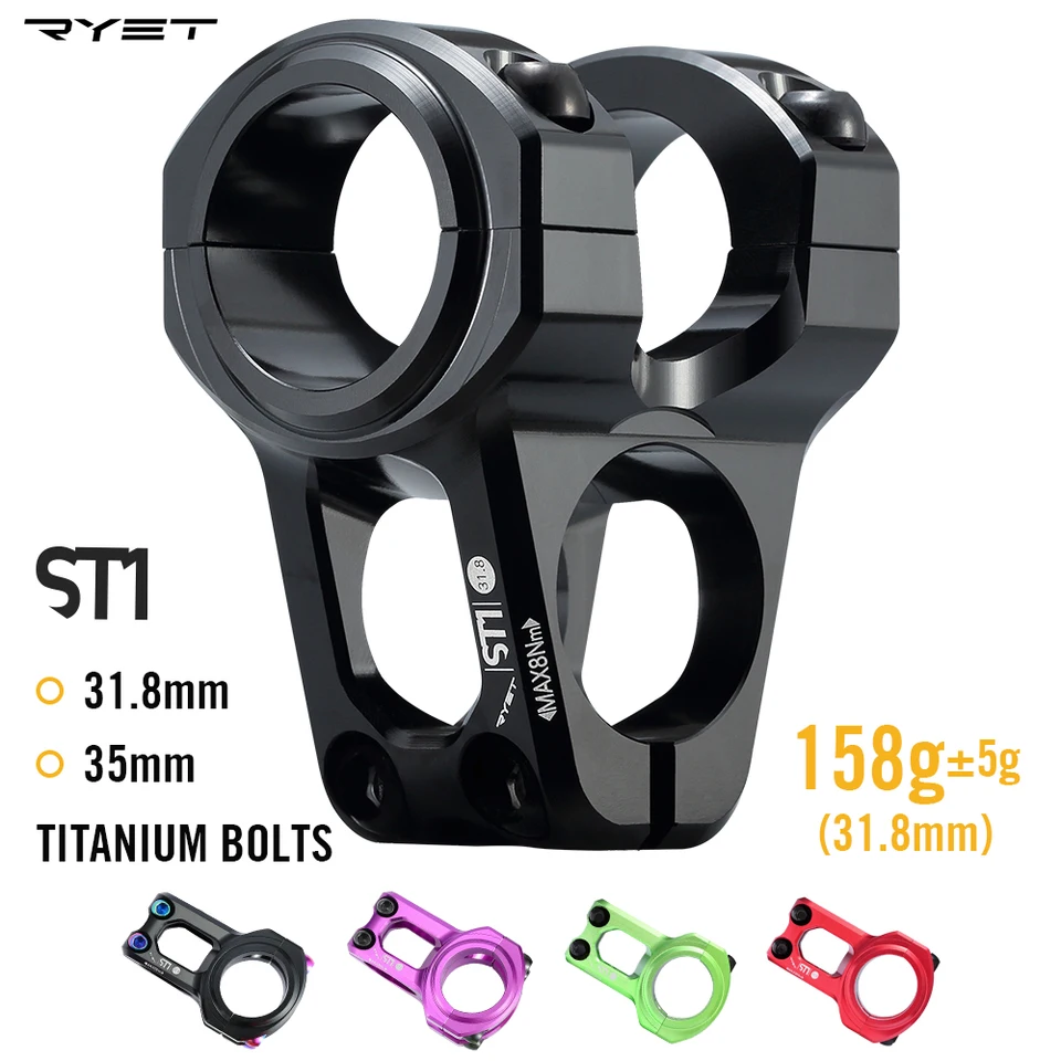 Potence VTT Courte 35 Mm – 31,8 Mm De Cintre – Alu, Pour Tige 28,6 Mm