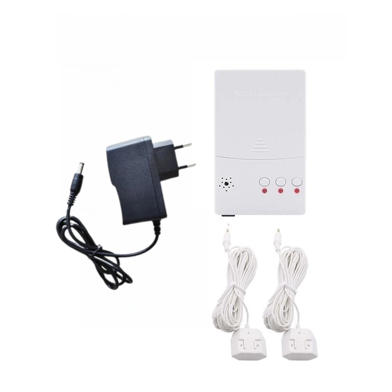 

WZ807 Water Leakage Detector System Dual Mode Power Supply Battery Powered Overflow Detection Sensor with 2pcs 6-meter Sensor