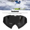 Outdoor Ski Goggles, Sports Cycling Motorcycle Windproof Goggles Bike Off Road Dustproof Glasses Matte Black Frame Snow Goggles 1