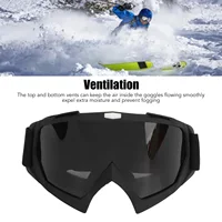 Outdoor Ski Goggles, Sports Cycling Motorcycle Windproof Goggles Bike Off Road Dustproof Glasses Matte Black Frame Snow Goggles 1