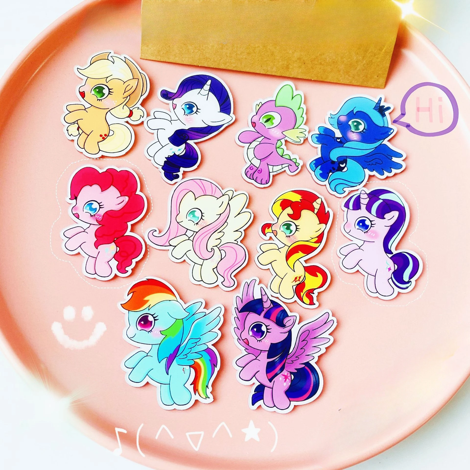 10 Types Cute Mane My Little Pony Enamel Pins Anime Lapel Badge Jewelry Children Birthday Gifts Brooches Pines Lapel Pins Kawaii