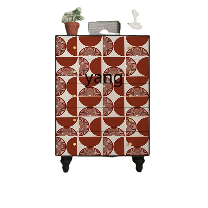 

Yhl Chest of Drawers Living Room Solid Wood Cabinet Bedroom Tailstock Entrance Decoration