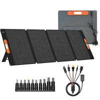 Panneaux solaires pliables 200W, kit complet de panneau de charge solaire portable, station d'alimentation pour le tourisme et le camping en extérieur 1
