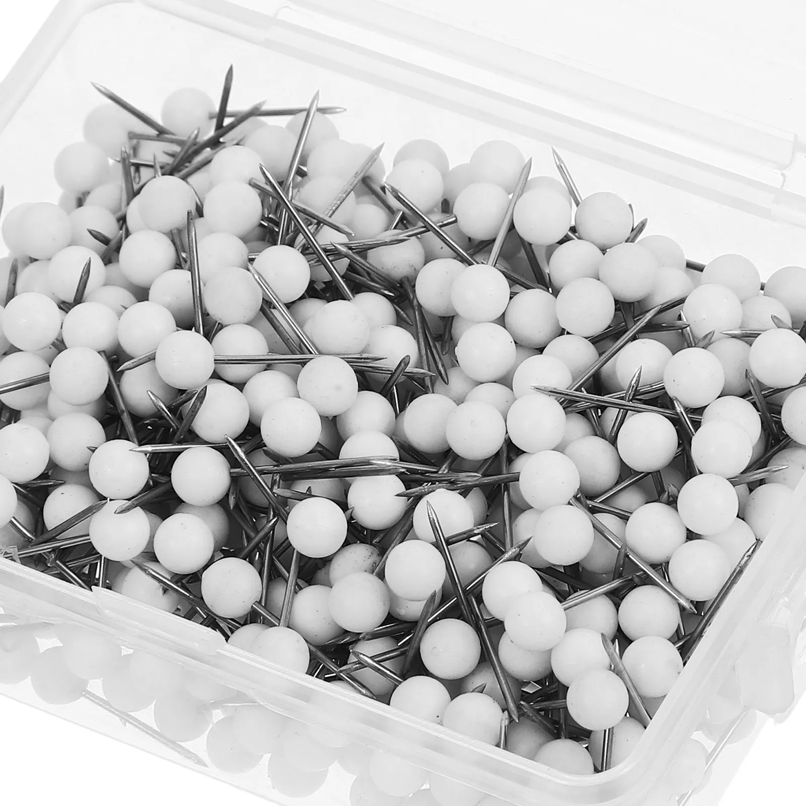 500개 맵 타크스 원형 헤드 푸시핀, 게시판, 사무실 지도, 코르크 보드 핀, 종이 고정용 핀, 공예용 코르크 보드 핀