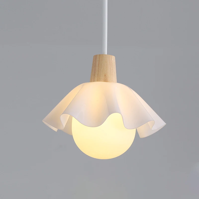

Nordic Designer Online Celebrity Ins Style Flower Restaurant Bedroom Bedside Small Chandelier Aisle Hallway Glass Hanging Lamp