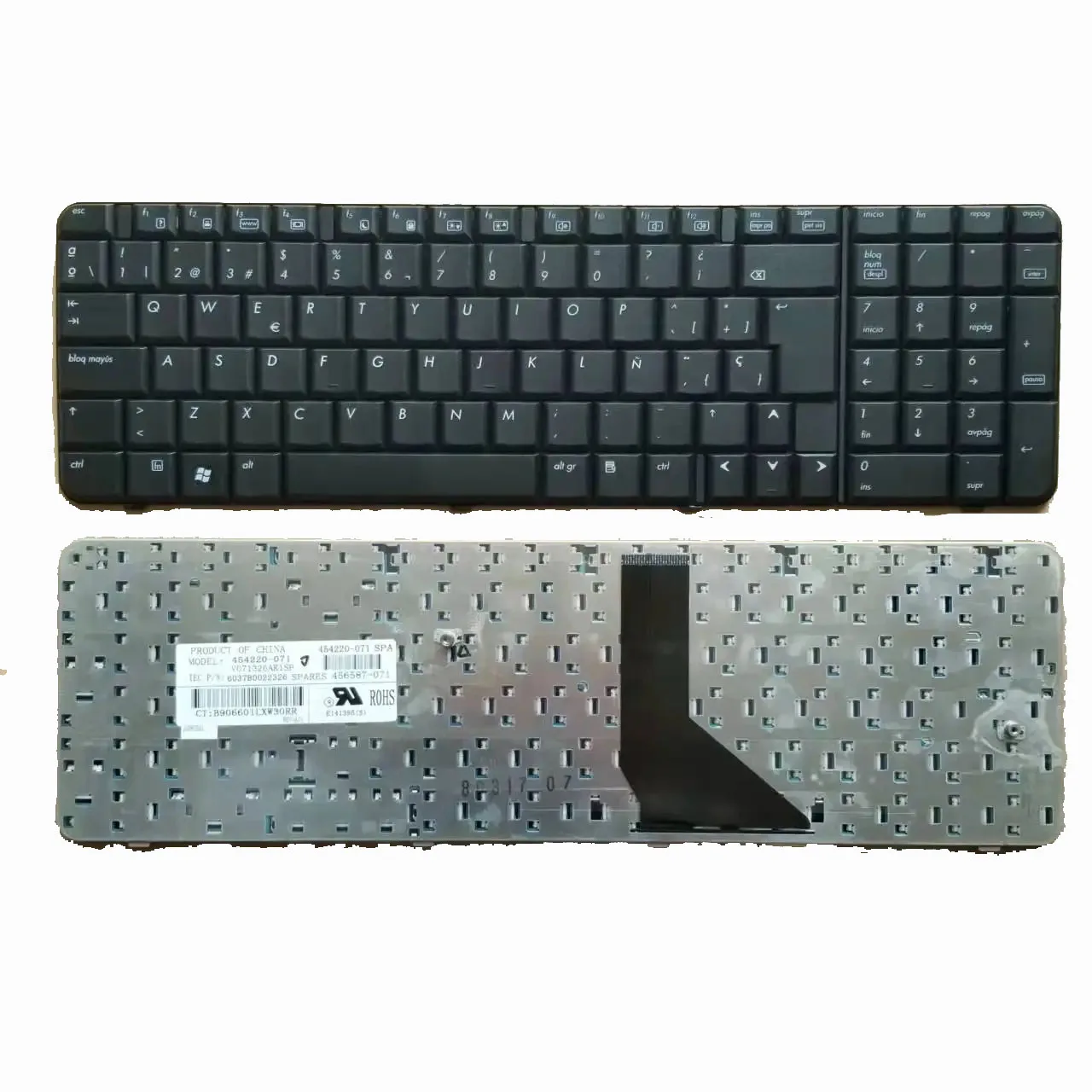 Новая испанская клавиатура SP для HP Compaq 6800 6820 6820S, Черная