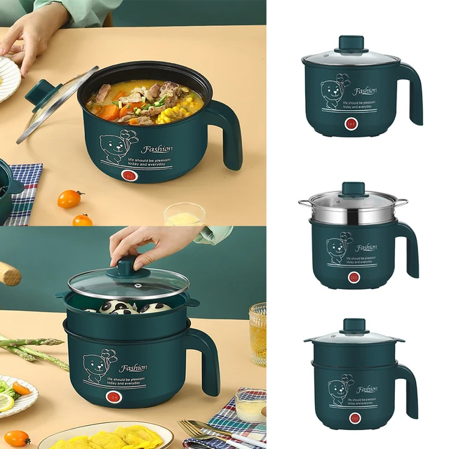 1.8l Electric Cooking Pot Multifunctional Non-stick Pan Household 1-2  People Hot Pot Single/double Layer Electric Rice Cooker - Pans - AliExpress