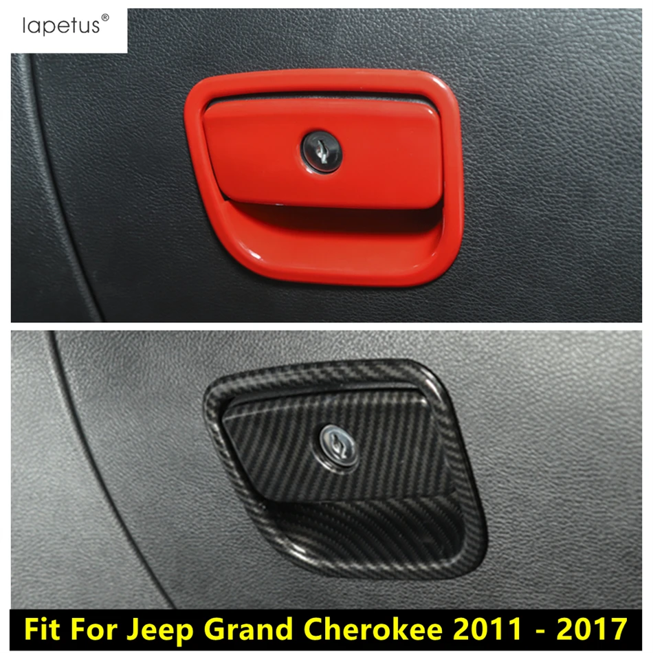 

The Co-pilot Glove Storage Box Handle Sequin Decoration Cover Trim For Jeep Grand Cherokee 2011 - 2017 ABS Accessories Interior