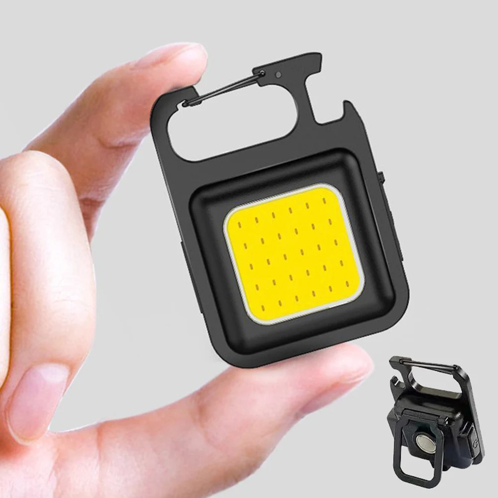 led flashlight keychain light 1-10PCS Mini LED Flashlight Portable COB Keychain Work Lights 400LM USB Charging Waterproof For Outdoor Walking Camping Lighting