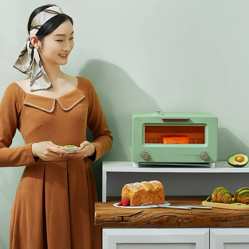 8 Functions Steam Toaster Oven 10L Mini Oven Toaster Kitchen Countertop Steam Heater
