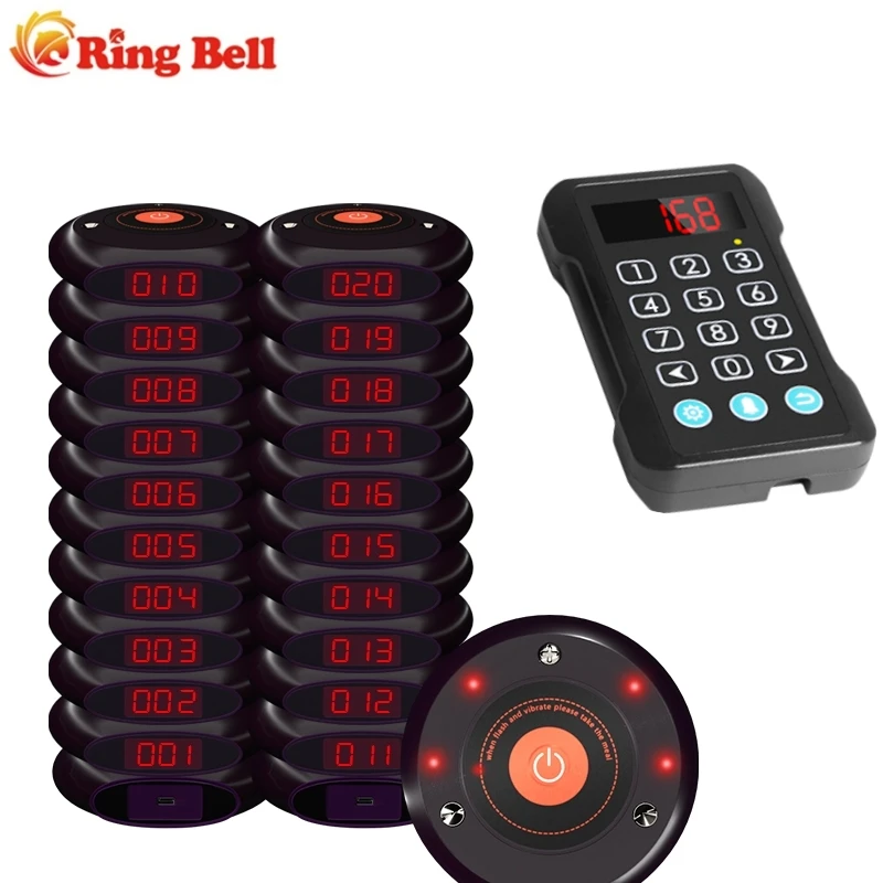 High Quality Queue Call Waterproof Call Pager System for Restaurant Coffee Coaster Pager System