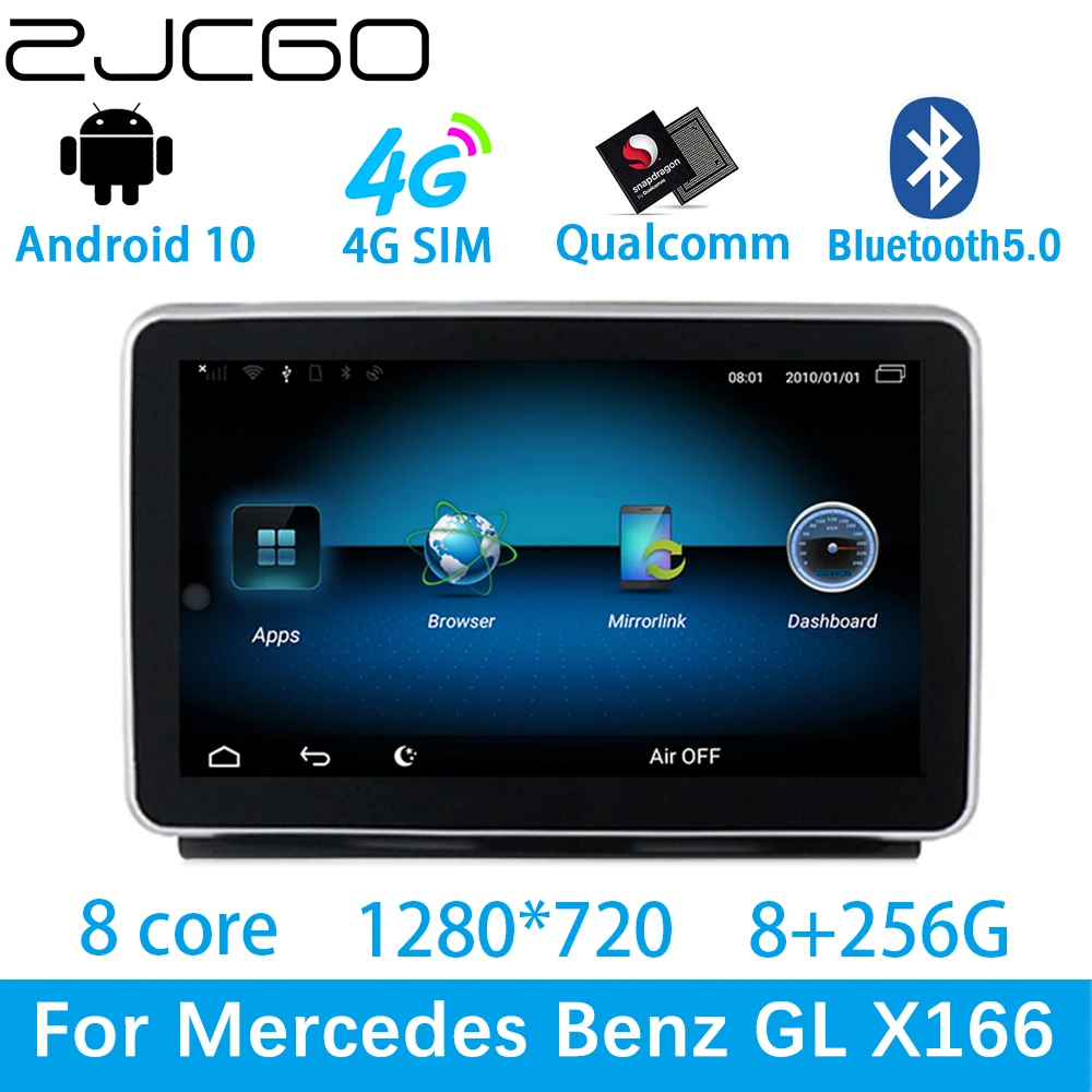 

ZJCGO Car Multimedia Player Stereo GPS DVD Radio Navigation Android Screen System for Mercedes Benz GL X166 GL350 GL450 GL550