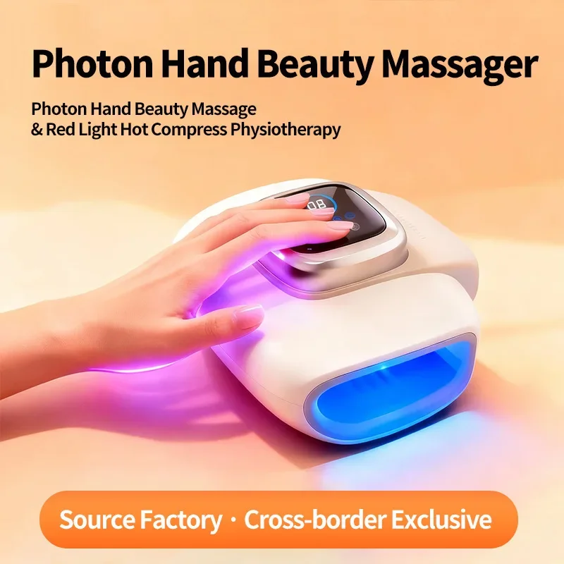 Electric Light Therapyhand & Finger Massager Airbag Pressure Wrist Shiatsu Kneading Finger Acupoint Warm Hand Massage Instrument