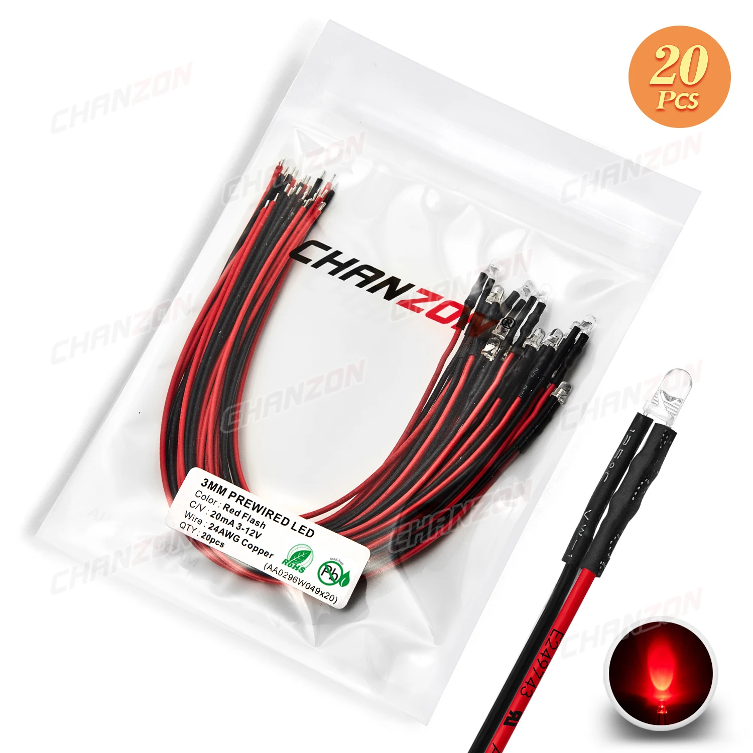 50 Pz/lotto F3 3mm Veloce/Lento RGB Flash Rosso Verde Blu Arcobaleno Multi Colore Diodo Emettore Di Luce LED Rotondo A Colori FAI DA TE - Foto 8