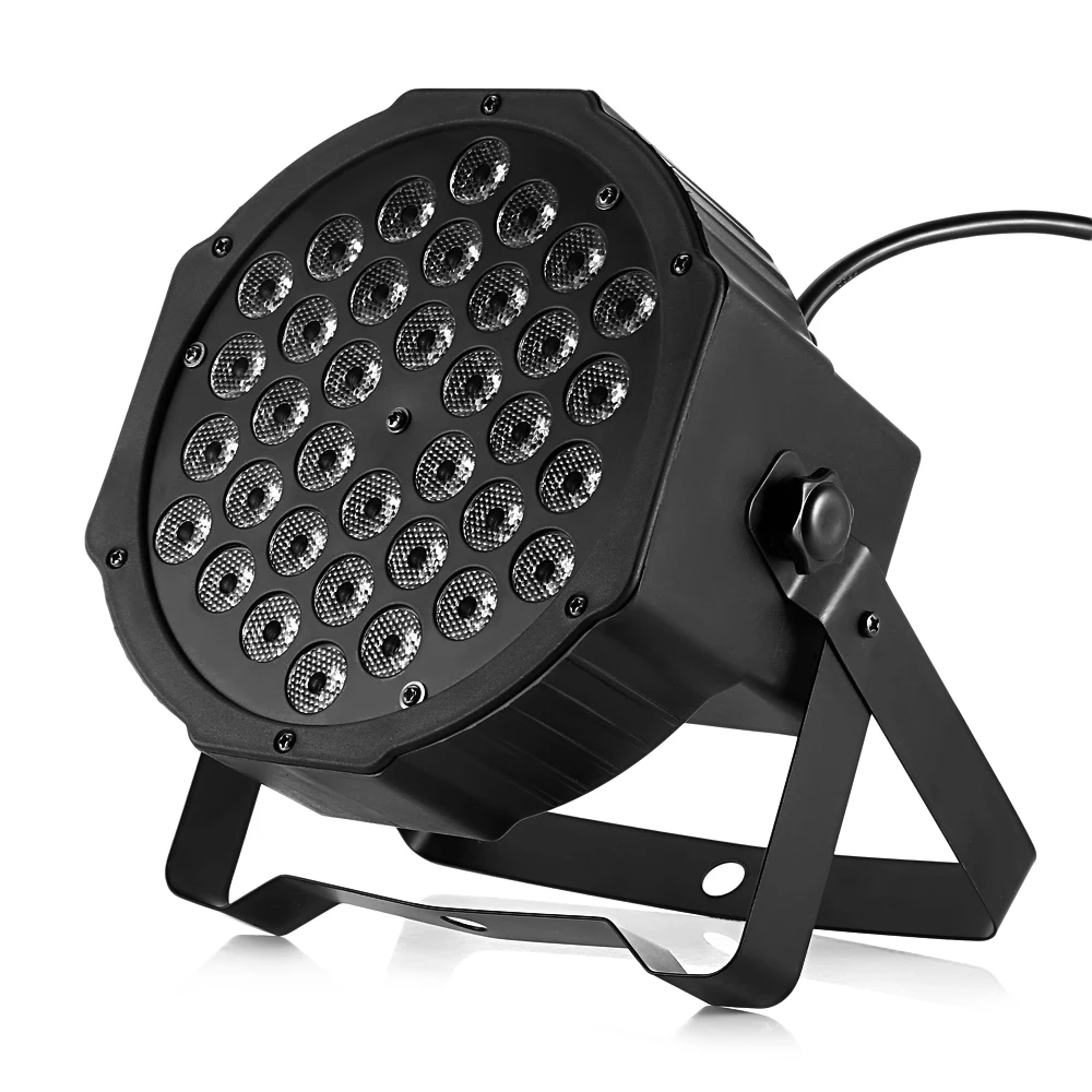 รูปสินค้า 36W Professional Disco light DMX512 ควบคุมเสียง RGB LED Ktv Bar Party DJ ตกแต่งเวทีแสงโปรเจคเตอร์ par โคมไฟ