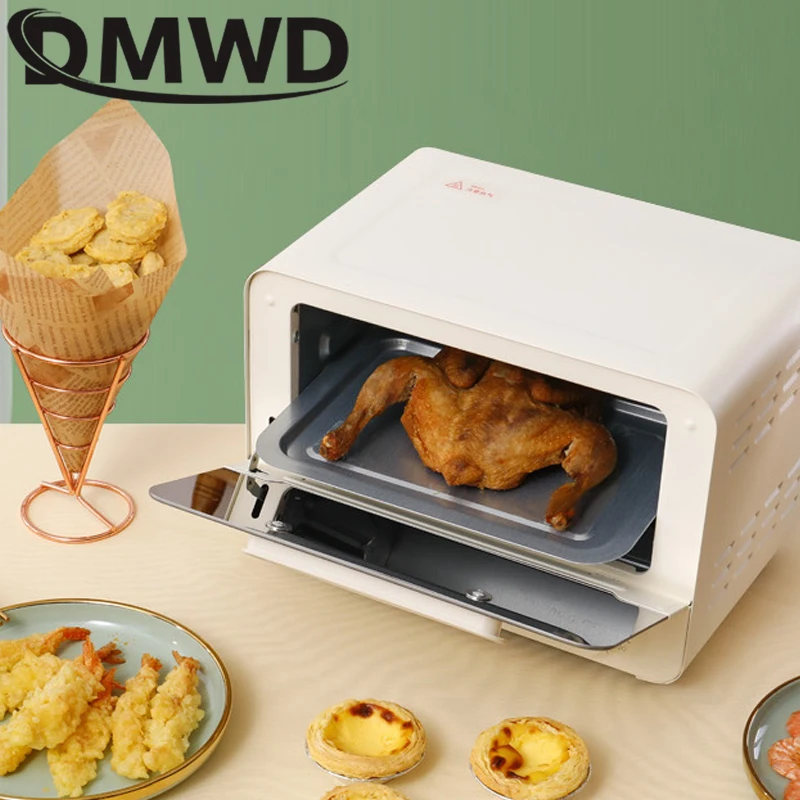 DMWD 11L Mini Electric Oven Home multifunctional Baking Machine Pizza Bread Cake Egg Tar Baking Grill Barbecue Roaster Toaster