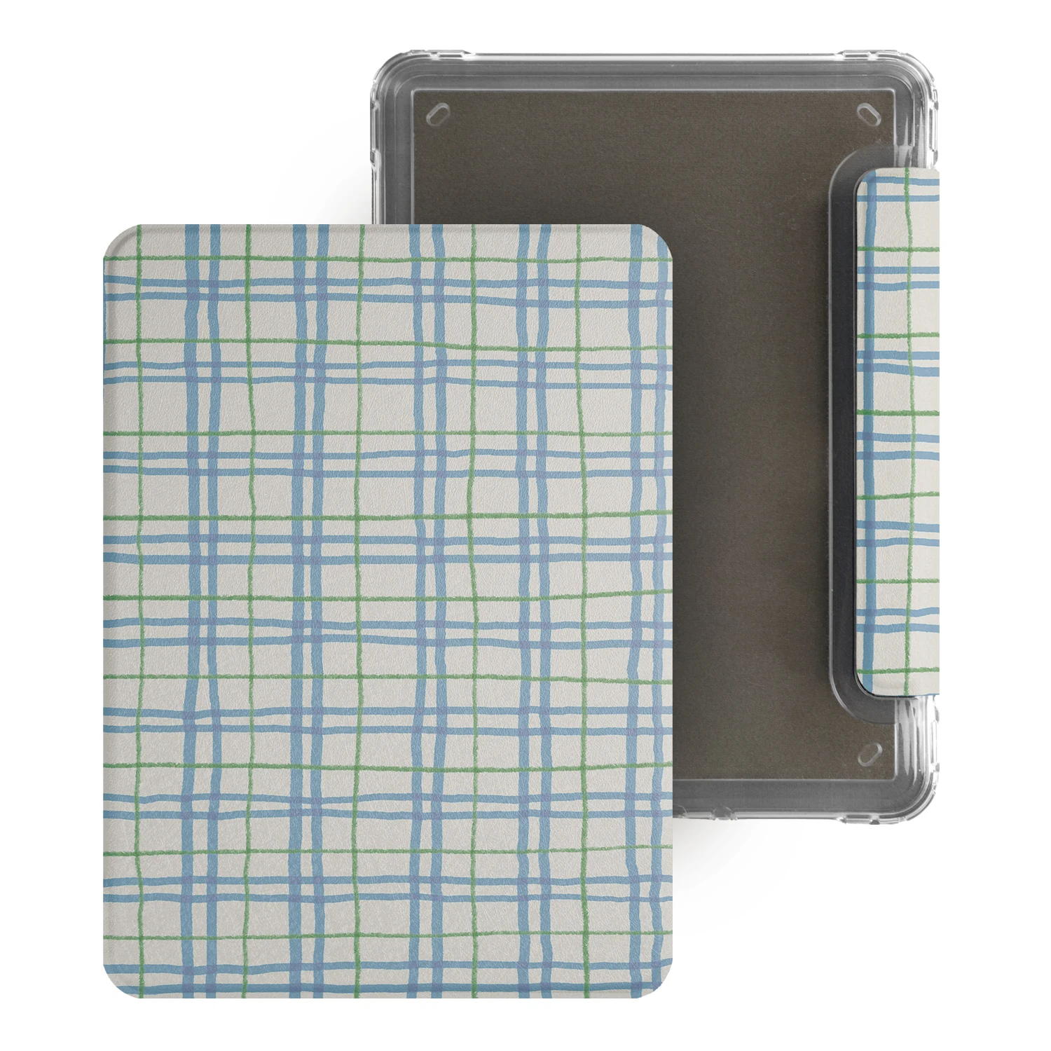 Murmole Floral Grid Plaid Magnetic Detachable Cover