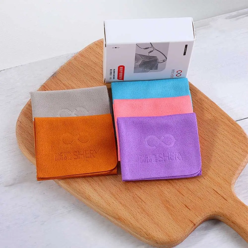 

5pcs/lot Solid Color Glasses Cloth Soft Microfiber Suede Glasses Cleaner Glasses Clean Lens Phone Screen Computer