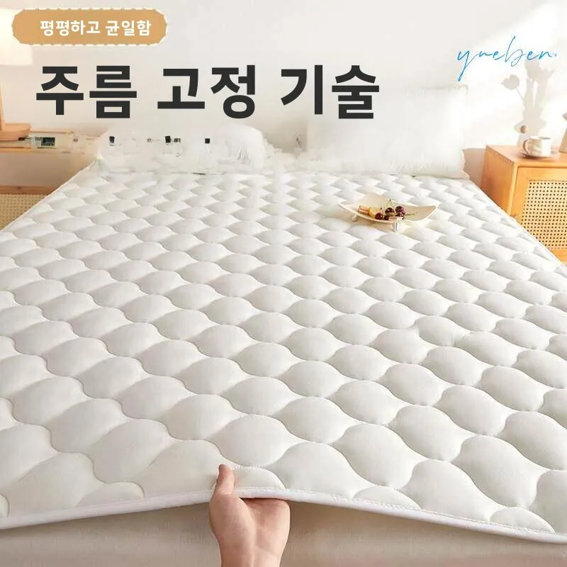 현대적인 심플 스타일 침대 매트리스 소프트 패드 얇은 모델 침실 침구 미끄럼 방지 싱글 바닥 이불 커버 기숙사용