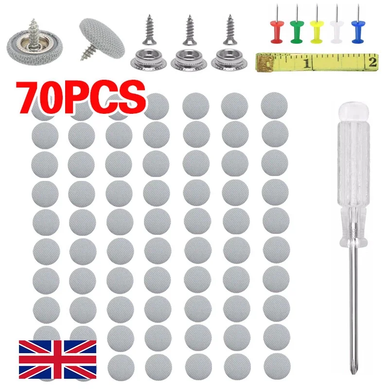 Sagging Headliner Repair Kit – Beige Interior Roof Liner Buckle Pins & Rivets, Universal Fit