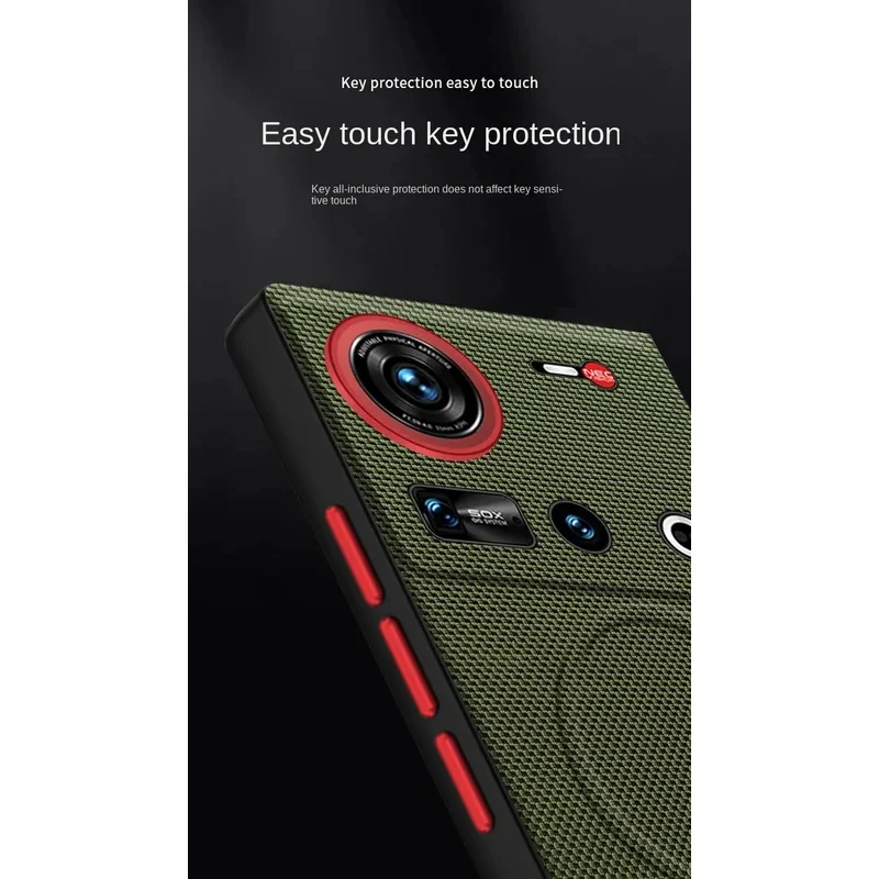 Magnetic Ring Red Circle Lens Protection Slim Case Cover