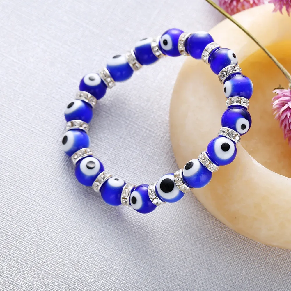 Blue Turkish Evil Eye Bead Bracelet For Women Ladies Men Baby Bracelet Devil Greek Eye Jewelry,Hamsa, Nazar, Evil Eye Bracelets