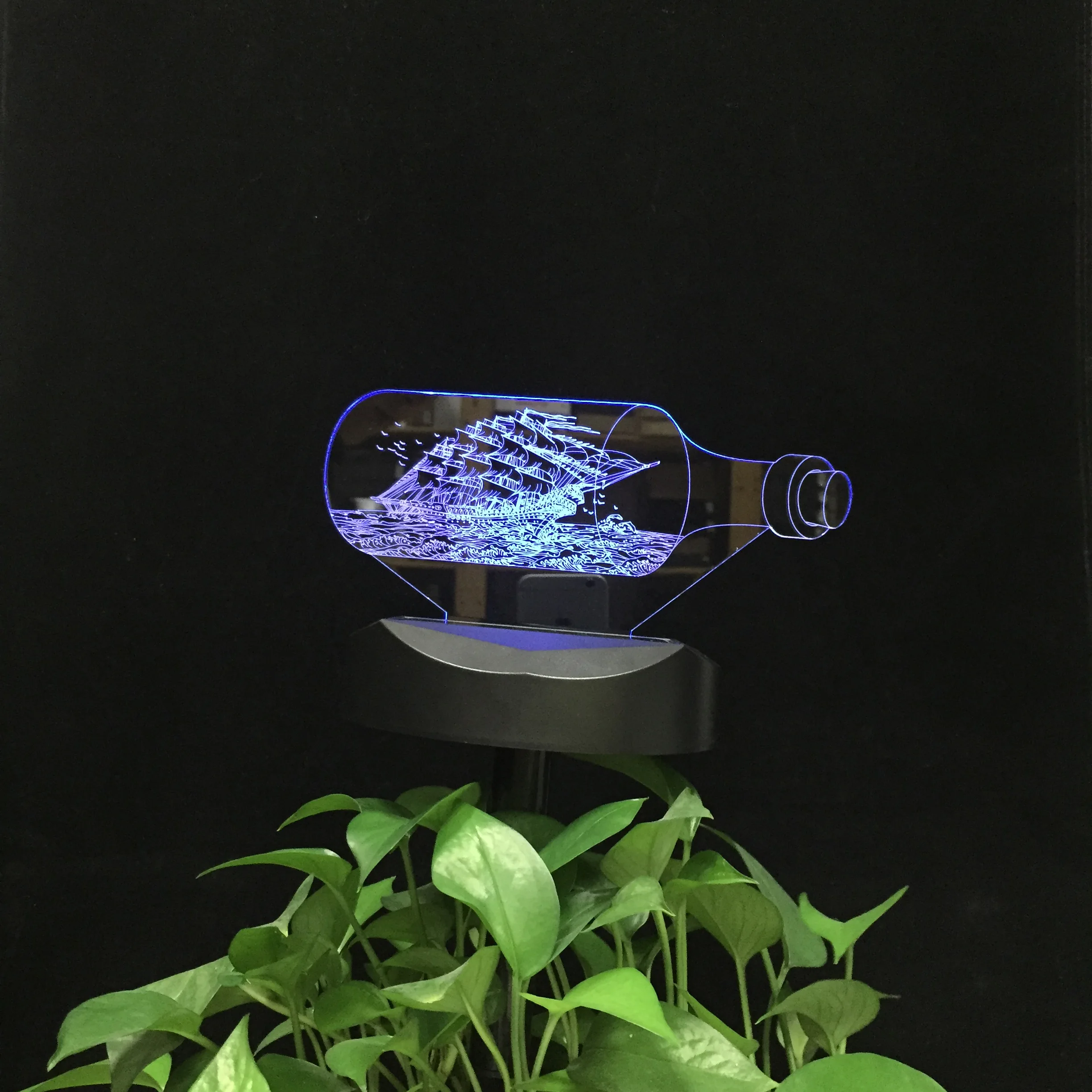 

Лодка, корабль, рисунок, ландшафт, искусственная 3d-модель, настольная лампа, ночная лампа на солнечной энергии для двора, сада, Прямая поставка