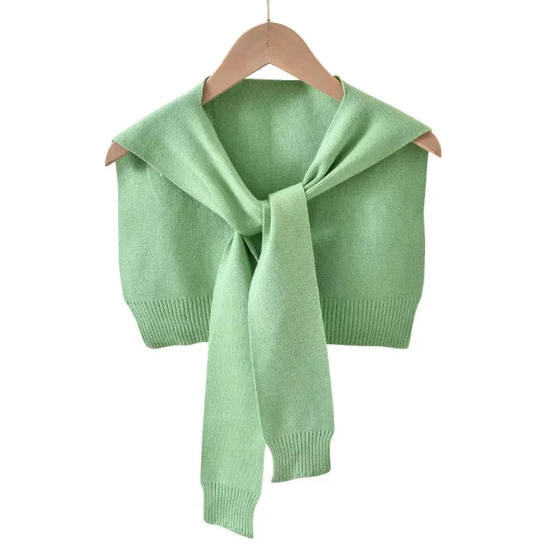 Shrugs Women Shoulder Shawl Fall Outwear All-match Candy Colors Fashion Knit Scarf-collar Harajuku Korean Streetwear Chic Sweet