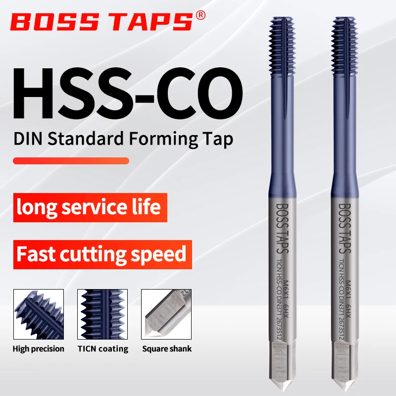 HSS-CO DIN 371 376 Standard Forming Roll Pointed Spiral Fluted Tap M2 M3 M4 M5 M6 M8 M10 M12 Machine